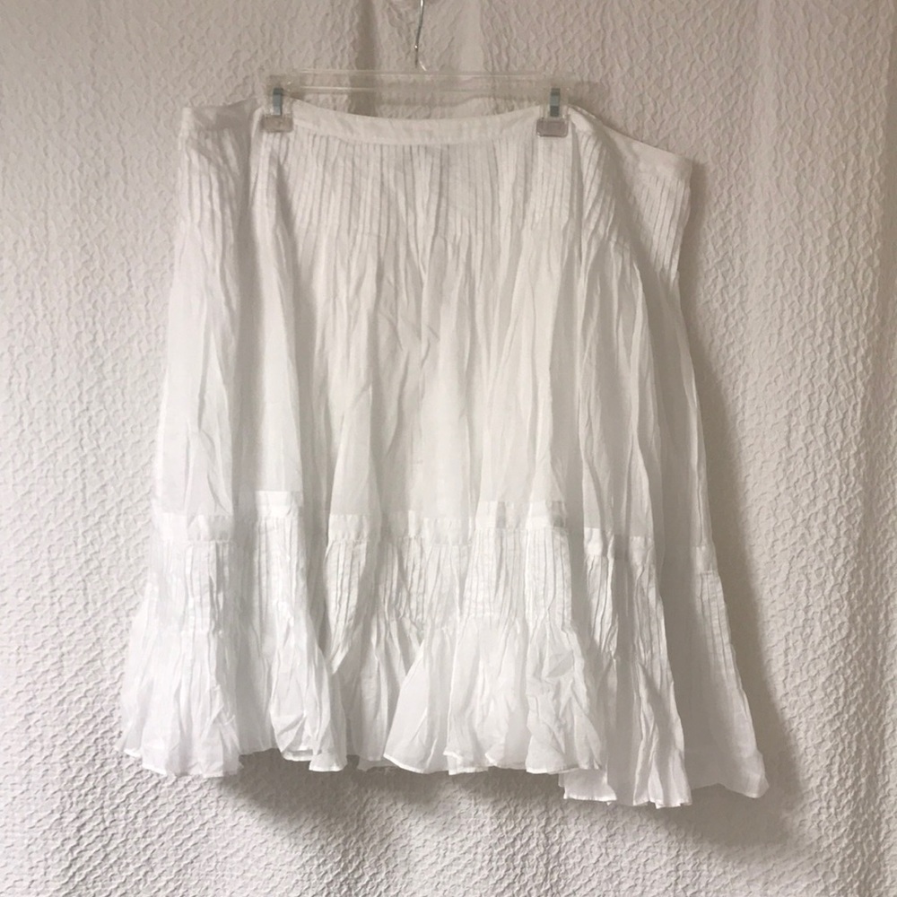 Talbots 100% Cotton ruffle skirt